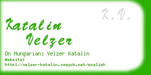 katalin velzer business card